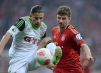 FUSSBALL DFB POKAL  Saison 2012/2013:  FC Bayern Muenchen - VfL Wolfsburg