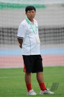 FUSSBALL INTERNATIONAL: Trainer Kim Jong Hun (Nordkorea)
