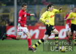 Fussball 1. Bundesliga: Dortmund - Mainz, Zweikampf