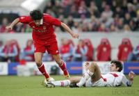 Fussball 1. Bundesliga: Stuttgart - Bayern, Zweikampf