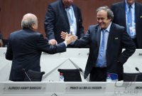Fussball International 65. FIFA Kongress:  Vizepraesident Michel PLATINI (Frankreich) und FIFA Praesident Blatter (Schweiz)