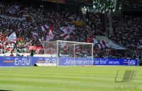 Fussball 1. Bundesliga :  Das Tor mit einer ENBW WERBEBANNER