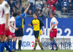 Fussball 1. Bundesliga: Hamburger SV - Dortmund, Rot f. Frings