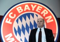 Fussball 1. Bundesliga : Praesident Uli Hoeness (FC Bayern Muenchen )