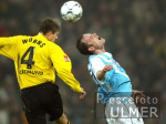 Fussball 1. Bundesliga: Dortmund - 60 Muenchen, Zweikampf