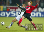 Fussball UCL: Leverkusen - Newcastle, Zweikampf