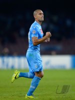 FUSSBALL  CHL  Saison 2013/2014: JUBEL Goekhan Inler (SSC Neapel)