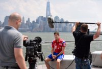 FUSSBALL 1. Bundesliga 14/15: Robert Lewandowski (FC Bayern Muenchen)