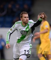 Fussball DFB Pokal Viertelfinale 13/14: JUBEL Torwart Diego Benaglio (VfL Wolfsburg)