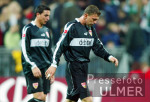 Fussball 1. Bundesliga: Bremen - Stuttgart, enttaeuschte Stuttgarter
