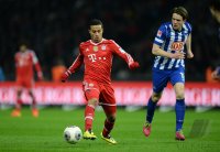 Fussball 1. Bundesliga  Saison 2013/2014: Hertha BSC Berlin - FC Bayern Muenchen