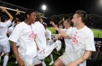 FUSSBALL  International CHL 09/10: JUBEL David Alaba, Diego Contento (v.li., FCB)