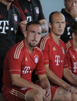 Fussball 1. Bundesliga 2010/2011: Franck Ribery (FC Bayern Muenchen) und Arjen Robben (FC Bayern Muenchen)