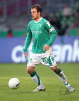 Fussball 1. Bundesliga: Bremen, JENSEN Einzelaktion