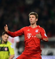 Fussball 1. Bundesliga Saison 12/13:  JUBEL Thomas Mueller (FC Bayern Muenchen)