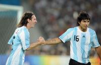 FUSSBALL  Olympia 2008  Halbfinale Maenner Argentinien - Brasilien