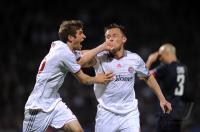 FUSSBALL  International CHL 09/10: JUBEL Thomas Mueller, Ivica Olic (v.li., FCB)
