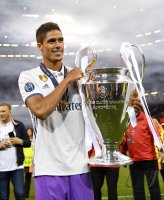 Fussball Champions League Finale 2017: JUBEL Raphael Varane (Real Madrid)