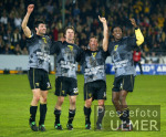 Fussball DFB-Pokal: Aachen - Gladbach, Jubel Aachen