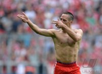 Fussball  1. Bundesliga  13/14: JUBEL Franck Ribery (FC Bayern Muenchen)
