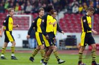 Fussball/ Enttaeuschte Dortmunder