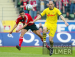 Fussball 1. Bundesliga: Leverkusen - Dortmund, Zweikampf