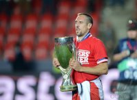 Fussball Supercup Finale 2013: JUBEL Franck Ribery (FC Bayern Muenchen)