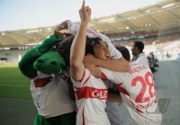 Fussball 1. Bundesliga 10/11 :  JUBEL  Shinji Okazaki (VfB Stuttgart)