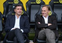 Fussball 1. Bundesliga : Sportdirektor Michael Zorc und Hans - Joachim Watzke