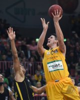 Basketball 1. Bundesliga 14/15 Hauptrunde:  Walter Tigers Tuebingen - MHP RIESEN Ludwigsburg