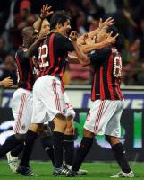 FUSSBALL SERIE A: AC Mailand, RONALDINHO jubelt