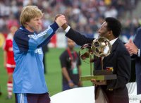 FUSSBALL CHAMPIONSLEAGUE FINALE 2000/2001:  Torwart Oliver Kahn (FC Bayern Muenchen)