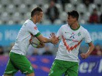 Fussball 1. Bundesliga 2011/2012: Marko Arnautovic (SV Werder Bremen) und Sandro Wagner (SV Werder Bremen)