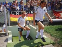 Fussball WM 1986 Mexiko - Deutschland: Rummenigge, Voeller