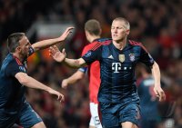 Fussball International CHL Saison 13/14: JUBEL Bastian Schweinsteiger (FC Bayern Muenchen)