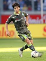 Fussball 1. Bundesliga: Werder, DIEGO Einzelaktion