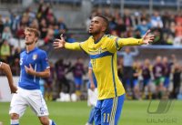 Fussball U 21 Europameisterschaft 2015: JUBEL Isaac Kiese Thelin (Schweden)