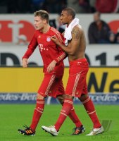 Fussball 1. Bundesliga :  Holger Badstuber (FC Bayern Muenchen) und Jerome Boateng (FC Bayern Muenchen)