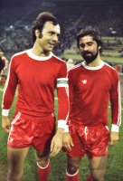Fussball Bayern-Kiew: Beckenbauer, Mueller