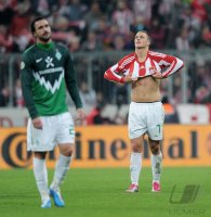 Fussball DFB Pokal 10/11 :  Marko Arnautovic (SV Werder Bremen)  enttaeuscht