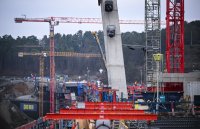 Neckartalbruecke der Bundesstrasse 32 ueber das Neckartal bei Horb