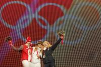 Olympische Spiele 2006 Turin - Siegerehrung Frieden-Pedersen