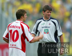 FUSSBALL 1. Bundesliga Koeln, VORONIN und FUNKEL