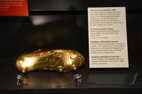 Fussball 1. Bundesliga: Goldener Schuh von Lothar Matthaeus in der Erlebniswelt des FC Bayern Muenchen in der Allianz Arena