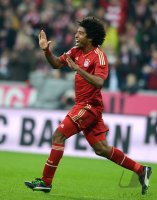 Fussball 1. Bundesliga, Saison 2012/2013:  Jubel nach dem Tor zum 4:0 durch Dante (FC Bayern Muenchen)