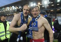 Fussball, 1. Bundesliga  Saison 2014/2015 Relegation: Karlsruher SC - Hamburger SV